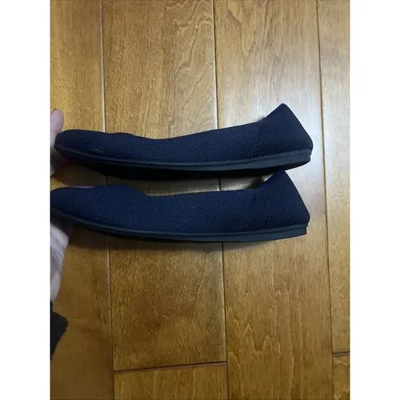 ROTHY’S The Flat Maritime Size 7 Navy Blue Round Toe Ballet Slip On Preppy - Picture 3 of 8